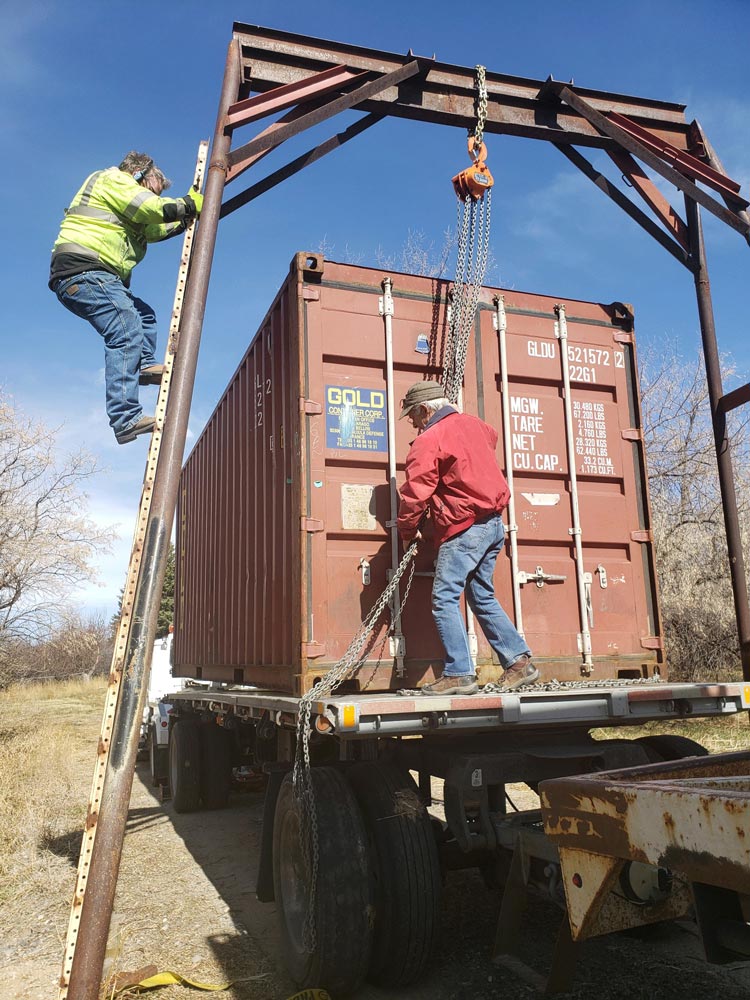Moving Container On Truck